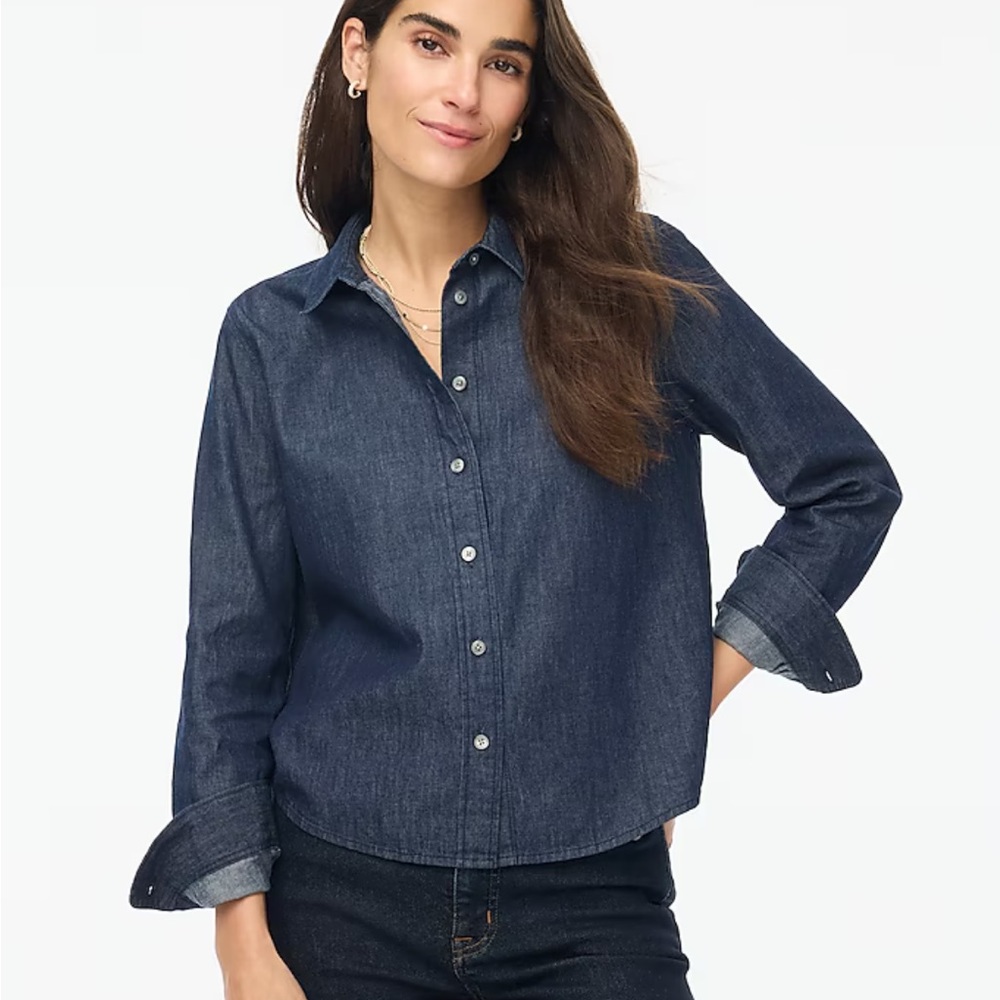 J. Crew Factory Modern chambray button-up shirt (Small)